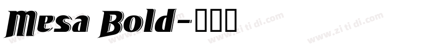 Mesa Bold字体转换